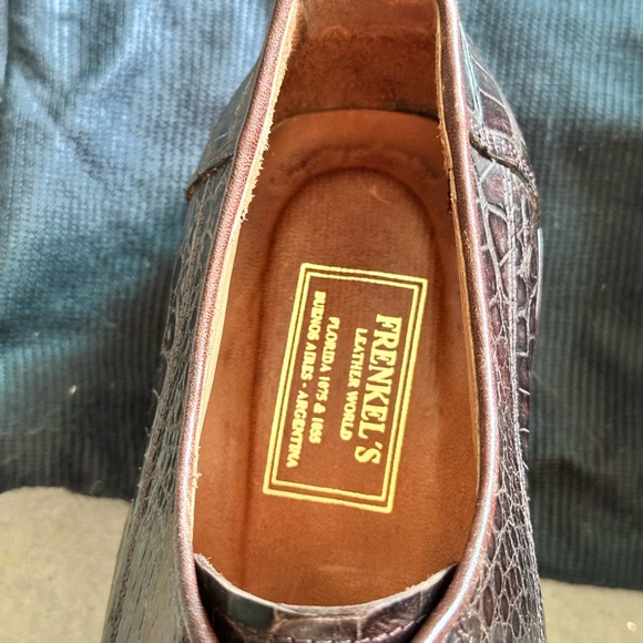 Frenkel’s  men shoes leather and croc worn twice many years in closet fantastic main image 14